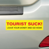 Tourist Suck Bumpersticker (Op auto)