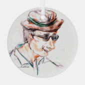 Tourista. Glas Ornament (Achterkant)