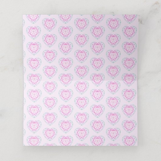 Tourmaline 8e anniversaire coeurs de place cartes (Intérieur déplié)