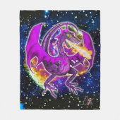 Tourmaline Cosmic Dragon Fleece Deken (Voorkant)