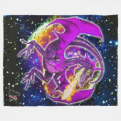 Tourmaline Cosmic Dragon Fleece Deken (Voorkant (Horizontaal))
