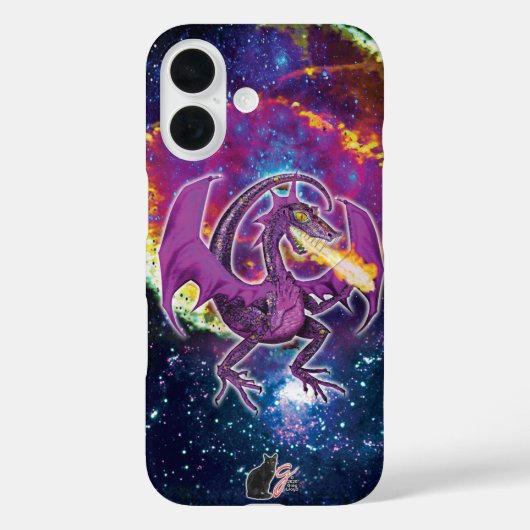 Tourmaline Cosmic Dragon Hoesje-Mate iPhone Case (Achterkant)