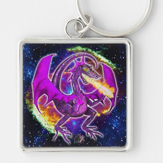 Tourmaline Cosmic Dragon Sleutelhanger (Voorkant)