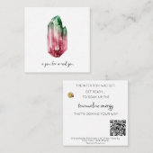 *~* TOURMALINE cristal AP64 Carte à note plate (Devant / Derrière)