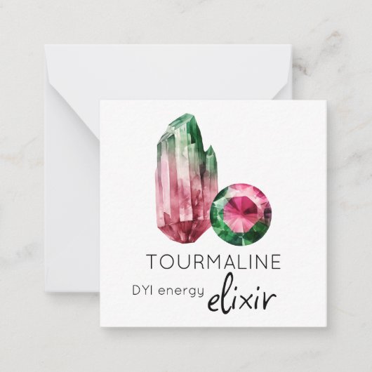 *~* TOURMALINE Elixir cristal AP64 Carte de note p (Devant)