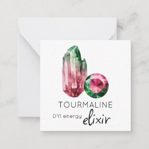 *~* TOURMALINE Elixir cristal AP64 Carte de note p