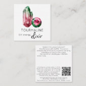 *~* TOURMALINE Elixir crystal AP64 Flat Note Kaart Notitiekaartje (Voorkant / Achterkant)
