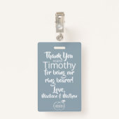 Tourmaline Ring Bearer Security Badge (Achterkant met clip)