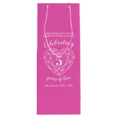 Tourmaline rose Anniversaire 5 ans sac cadeau vin (Dos)