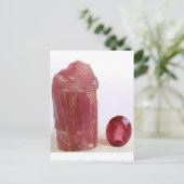 Tourmaline rubellite briefkaart (Staand voorkant)