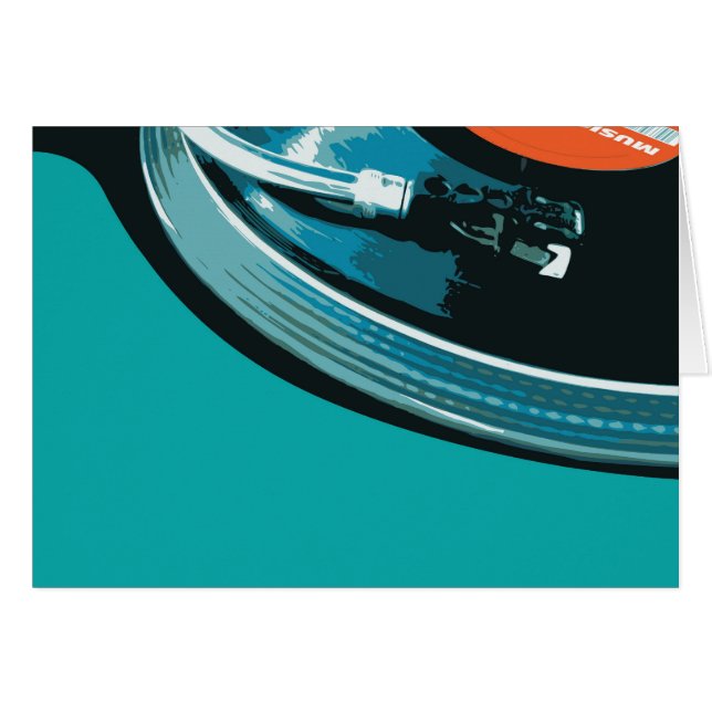 Tourne-disque de musique vinyle (Devant horizontal)