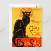  tournee de Chat Noir Black Cat Briefkaart (Voorkant / Achterkant)
