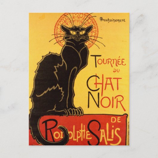  tournee de Chat Noir Black Cat Briefkaart (Voorkant)