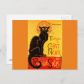  tournee de Chat Noir Black Cat Briefkaart (Voorkant / Achterkant)