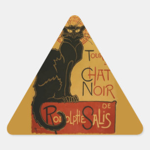 Tournee de Chat Noir Black Cat Driehoek Sticker