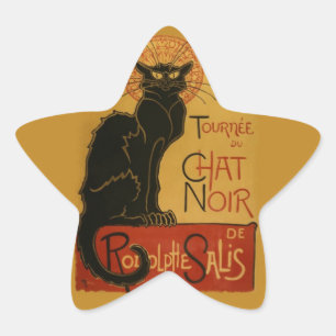 Tournee de Chat Noir Black Cat Ster Sticker