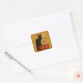 Tournee de Chat Noir Black Cat Vierkante Sticker (Envelop)