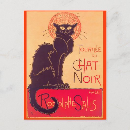 Tournee de Chat Noir Cards Briefkaart (Voorkant)