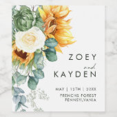 Tournée de pays audacieux | Étiquette de vin Maria (Étiquettes simples)