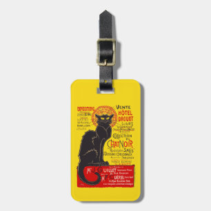 Tournee du Chat Noir French Black Cat Art Bagagelabel