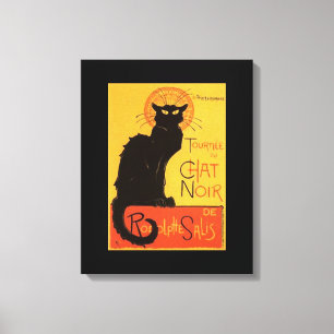 Tournée du Chat Noir, Steinlen Black Cat  Canvas Afdruk