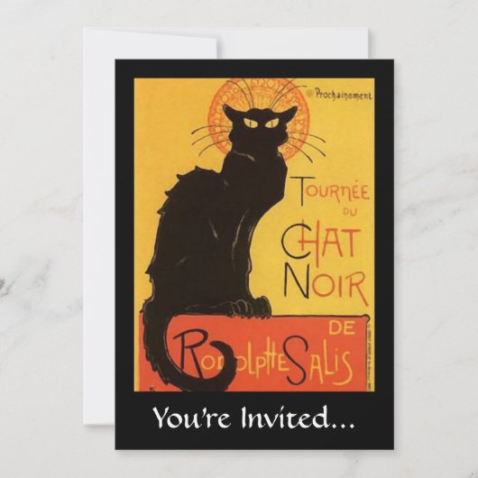 Tournée du Chat Noir, Steinlen Black Cat  Kaart (Voorkant)