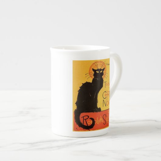 Tournée du Chat Noir, Steinlen Black Cat Porselein Kop (Voorkant rechts)
