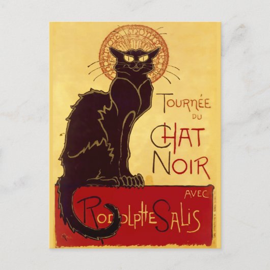 Tournée du Chat Noir, Théophile Steinlen Briefkaart (Voorkant)