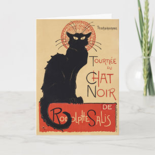 Tournee du Chat Noir Vintage Black Cat Art Nouveau Kaart