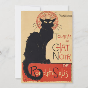 Tournee du Chat Noir Vintage Black Cat Art Nouveau Kaart
