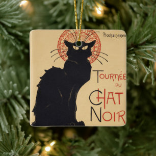 Tournee du Chat Noir Vintage Black Cat Art Nouveau Keramisch Ornament