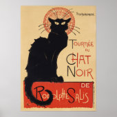 Tournee du Chat Noir Vintage Zwarte Kat Art Nouvea Poster (Voorkant)