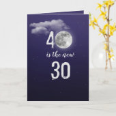 Tourner 40 Ans carte ciel (Fleur jaune)