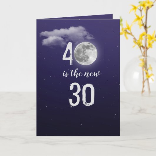 Tourner 40 Ans carte ciel (Fleur jaune)