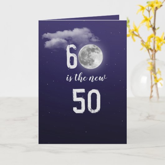 Tourner 60 Ans carte ciel (Fleur jaune)