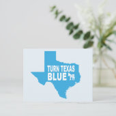 Tourner la carte postale bleue Texas | Vote démocr (Debout devant)