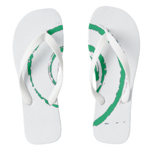 Tourner les tongs avec grande torse verte