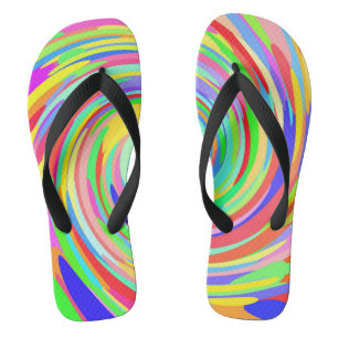 Tourner les tongs des points de couleur