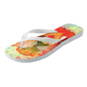 Tourner les tongs pour une femme avec orchidée (Incliné)