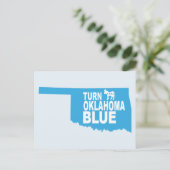 Tourner Oklahoma Carte postale bleue | Vote State  (Debout devant)