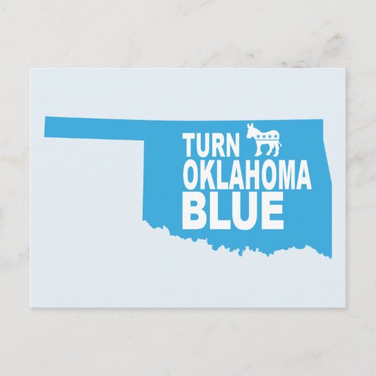 Tourner Oklahoma Carte postale bleue | Vote State  (Devant)