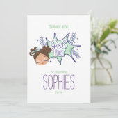 Tourner une fille personnalisée violet, carte de r (Debout devant)