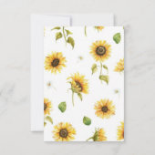 Tournesol 1er Invitation anniversaire (Dos)