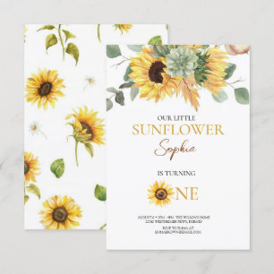 Tournesol 1er Invitation anniversaire