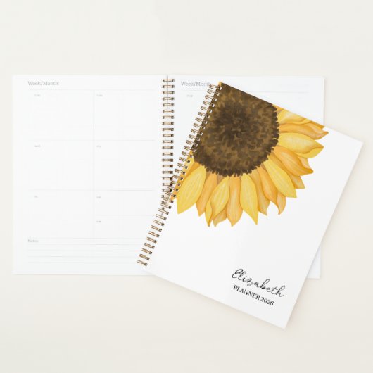 Tournesol à l'aquarelle (Devant avec enveloppe)
