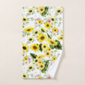 Tournesol à l'aquarelle 7 (Serviette à main)