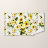 Tournesol à l'aquarelle 7 (Serviette à main)