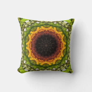 Tournesol abstrait - coussin