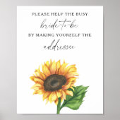 Tournesol - Aider la mariée occupée Affiche d'adre (Devant)