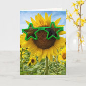 Tournesol Anniversaire Avec Carte De Lunettes De S (Fleur jaune)